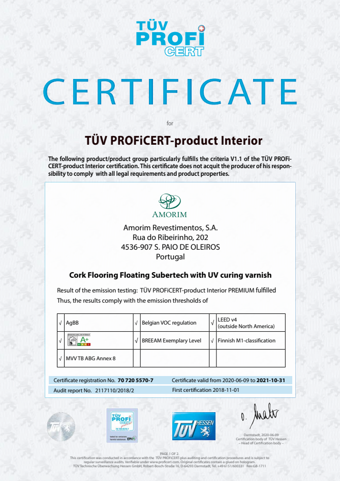 TÜV -PROFiCERT認證（實木印刷係列）